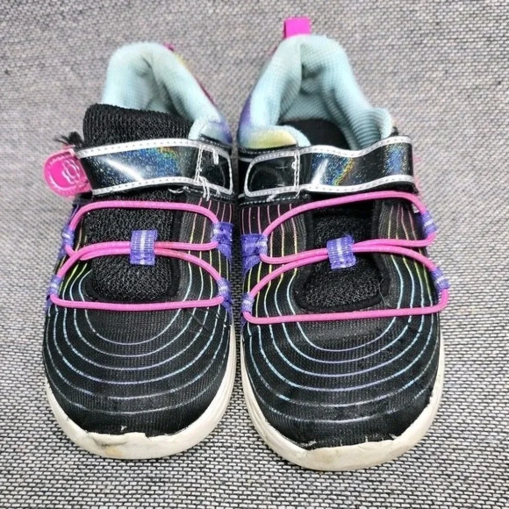 Girls Sneakers,‎ Youth Size 1, Rainbow Shoes, Holographic, Iridescent, Athletic